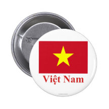 Drapeau du Vietnam avec le nom dans le Vietnamien Pin's Avec Agrafe