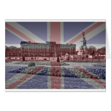 Drapeau d'Union Jack de Buckingham Palace Carte De Vœux
