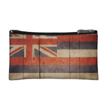 Drapeau en bois rocailleux d'Hawaï Trousses Make-up