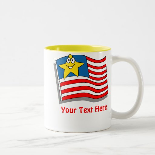 Drapeau Etats-Unis-Jaune d'étoile Tasse
