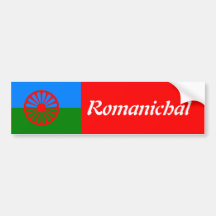 Drapeau gitan bohémien officiel autocollant pour voiture
