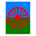 Drapeau gitan bohémien officiel cartes postales