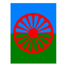 Drapeau gitan bohémien officiel cartes postales