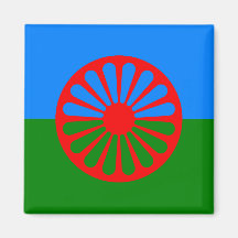 Drapeau gitan bohémien officiel magnets pour réfrigérateur