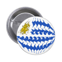 Drapeau Gnarly de l'Uruguay Badges Avec Agrafe