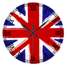 Drapeau grunge des Anglais de style Horloges