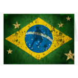 Drapeau grunge du Brésil pour des Brésiliens dans  Cartes De Vœux