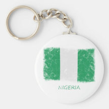 Drapeau grunge du Nigéria Porte-clefs