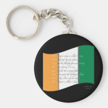 Drapeau irlandais/hymne porte-clefs