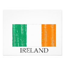 Drapeau irlandais vintage cartons d'invitation
