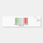 Drapeau italien de code barres autocollant pour voiture