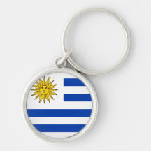 Drapeau Keychain de l'Uruguay Porte-clefs