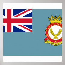 Drapeau les corps de formation d'air, Royaume-Uni Posters