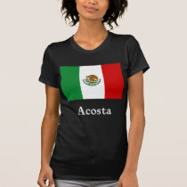 Drapeau mexicain d'Acosta t-shirts