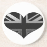 Drapeau moderne de coeur d'Union Jack Dessous De Verre