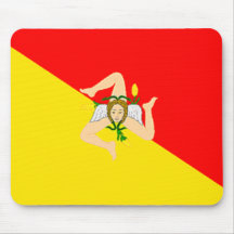 Drapeau Mousepad de la Sicile Tapis De Souris