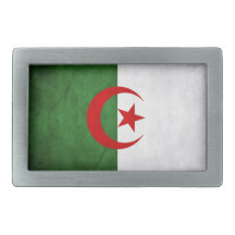 Drapeau national sale de l'Algérie Boucle De Ceinture Rectangulaire