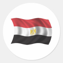 Drapeau onduleux de l'Egypte Autocollant