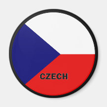 Drapeau tchèque de qualité de rondeau magnets