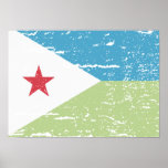 Drapeau vintage de Djibouti Affiches