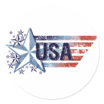 Drapeau vintage des Etats-Unis avec l'étoile - 4 j