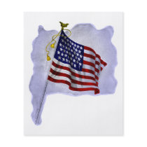 Drapeau vintage des USA dans des couleurs patrioti