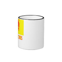 Drapeau wallon de région avec le nom mugs