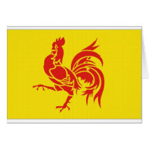 Drapeau wallon de région de la Belgique Cartes De Vœux