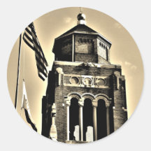 Drapeaux à l'église autocollants
