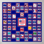 DRAPEAUX BLUE/555 D'ÉTAT DES ETATS-UNIS 50