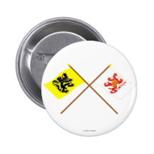 Drapeaux croisés de la Flandre et du Limbourg Badges