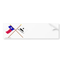 Drapeaux croisés du Texas et de Gonzales