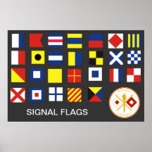 Drapeaux de corps de signal (A-Z) Posters