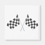 drapeaux de emballage checkered graphiques magnets pour réfrigérateur