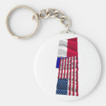Drapeaux de ondulation des Etats-Unis et du Texas Porte-clés