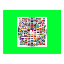 DRAPEAUX ET NATIONS CARTE POSTALE