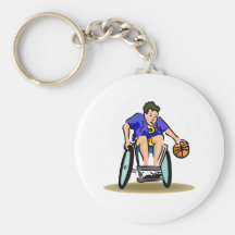 Dribble van het basketbal sleutelhanger