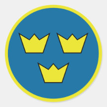 "Drie Kronen " Ronde Sticker