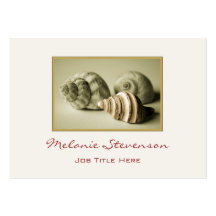 Drie Shells van het Zee Visitekaart Sjablonen