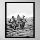 Drie Verbonden Gevangenen in Gettysburg 1863 Afdruk