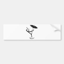 Drink Retro Cocktail van martini ~ Olijf & Paraplu Bumpersticker