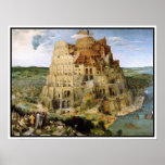 Druk/Poster: Toren van Babel - Peter Bruegel