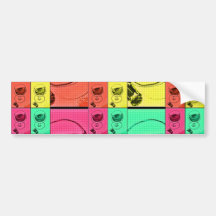 DRUK VAN HET GLAS VAN DE WIJN VAN HET POP-ART DE H BUMPERSTICKERS