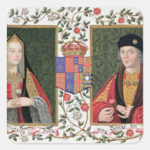 Dubbel portret van Elizabeth van York (1465-1503)  Vierkant Stickers