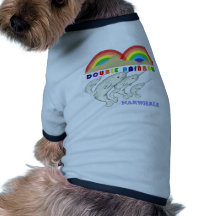 dubbele regenboognarwallen honden t-shirt
