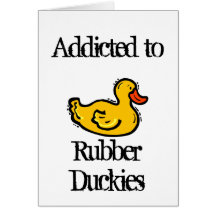 Duckies en caoutchouc cartes de vœux