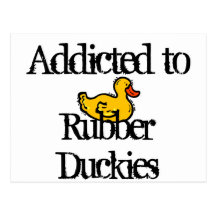 Duckies en caoutchouc cartes postales