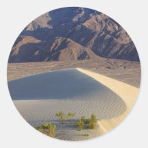 Dunes de sable autocollant rond