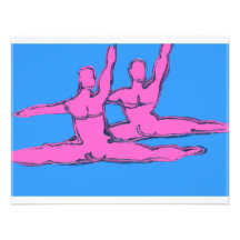 Duo de Jete de danseurs Carton D'invitation