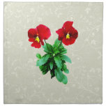 Duo rouge de pensée serviettes imprimées